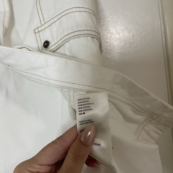 Anthropologie Pilcro and the letterpress ivory white utility wrap skirt US 4 - Picture 5 of 9